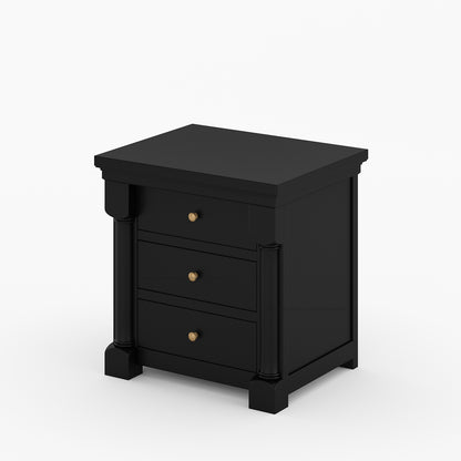 Verona Estate Solid Wood Nightstand With Three Drawers