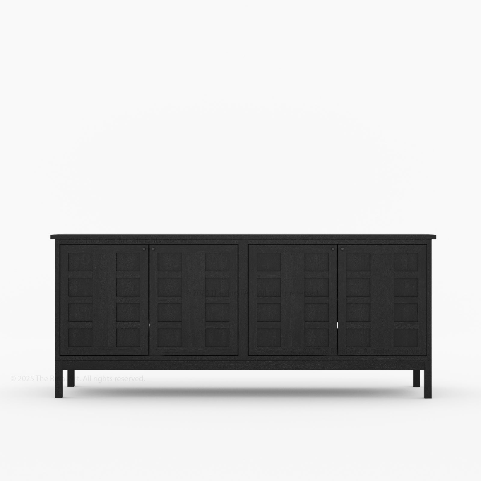 Manhattan Solid Wood Sideboard with Grid Panel Detailing