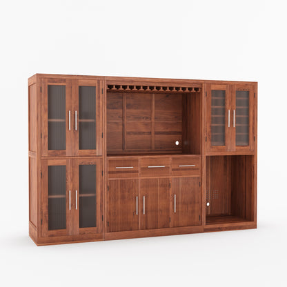 Kentucky Grand Reserve Wine Bar Cabinet with Fridge Space &amp; Coffee Station