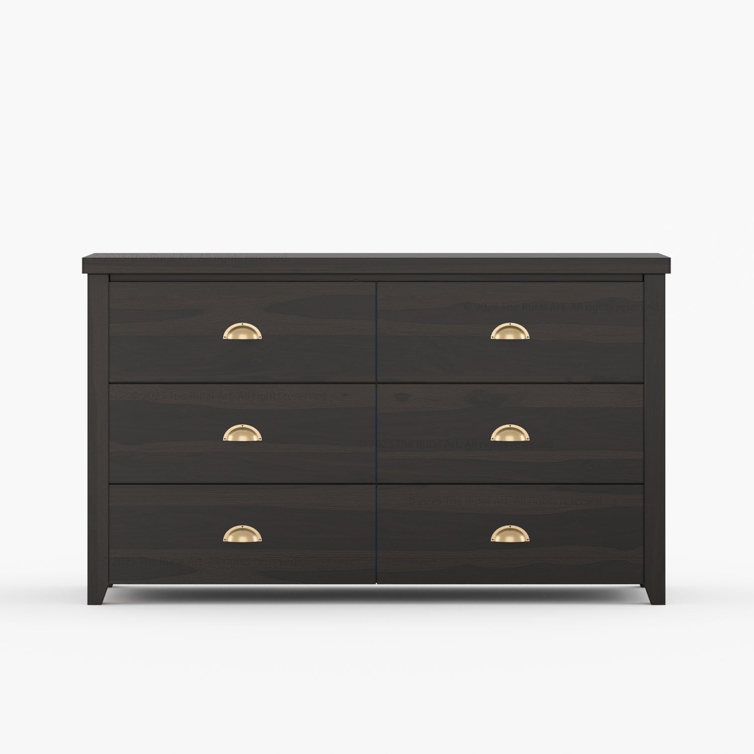 Baytown Rustic Solid Wood Bedroom Dresser with 6 Drawer