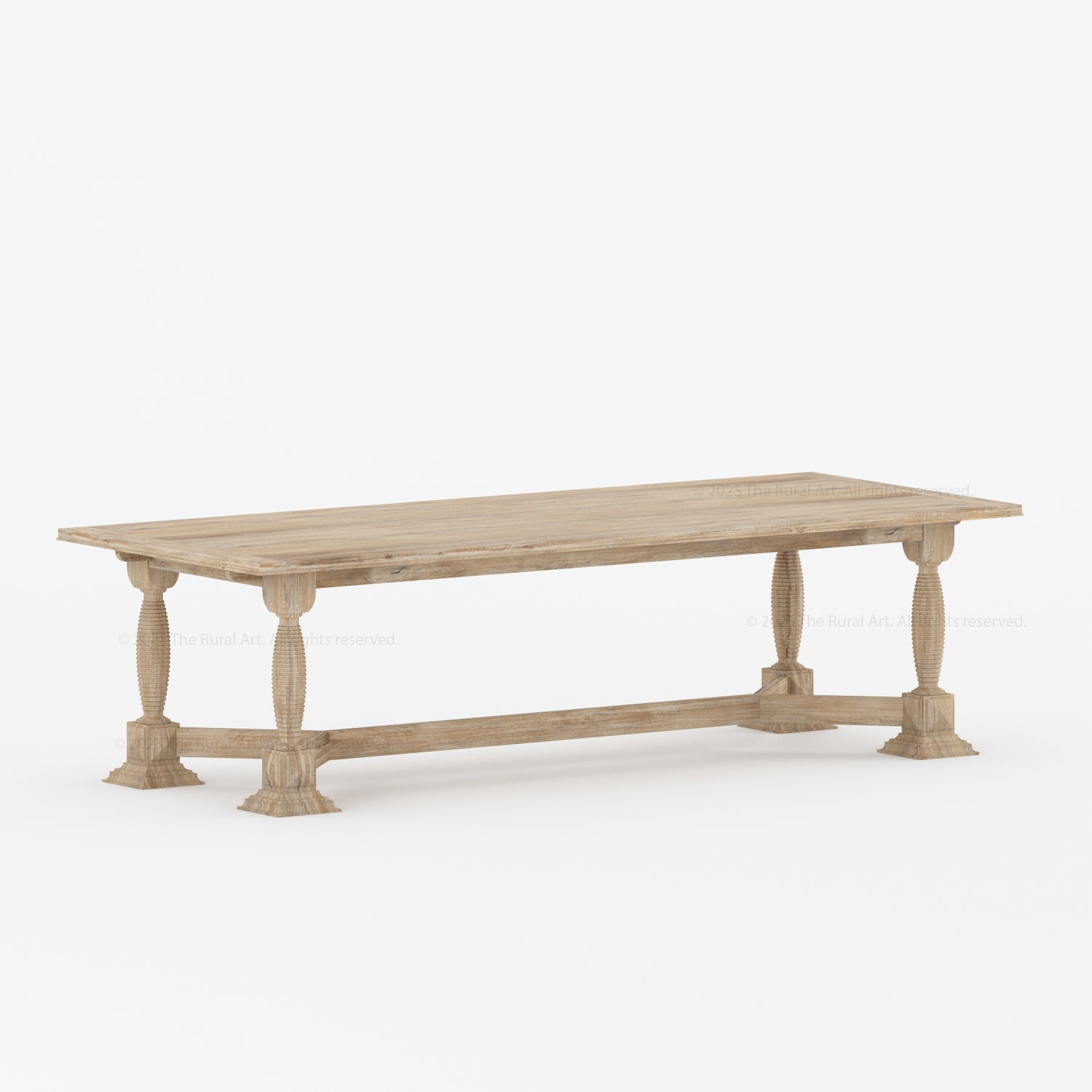 Monterey Turned-Leg Solid Wood Rectangle Dining Table