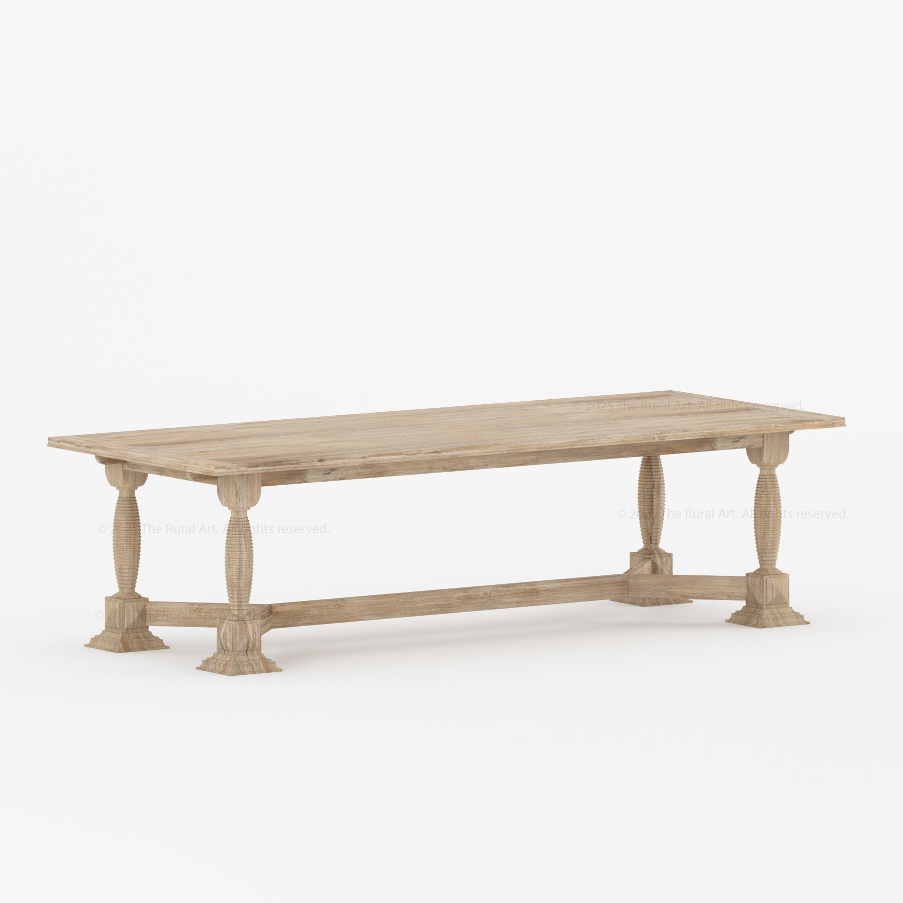 Monterey Turned-Leg Solid Wood Rectangle Dining Table