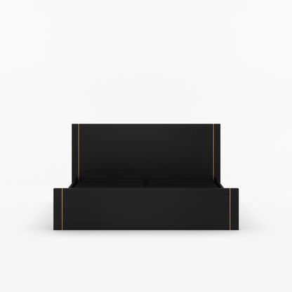 Branson Solid Wood Platform Bed with Subtle Brass Inlay