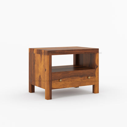 Lompoc Premium Solid Indian Rosewood Nightstand with Drawers