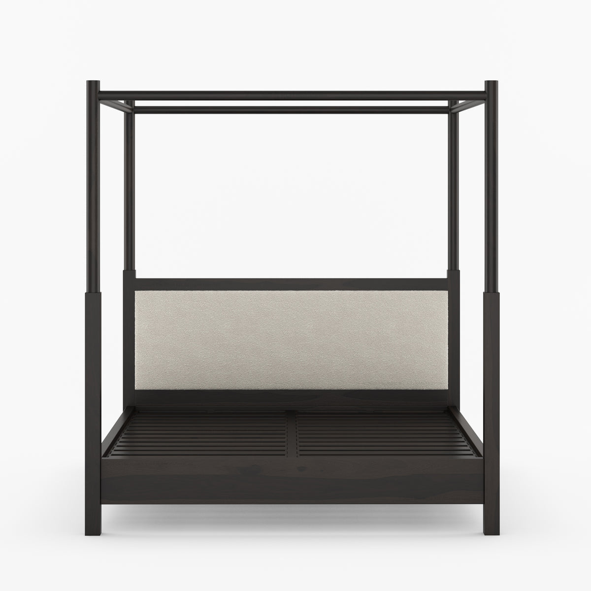 Hartsville Upholstered Solid Wood Canopy Bed