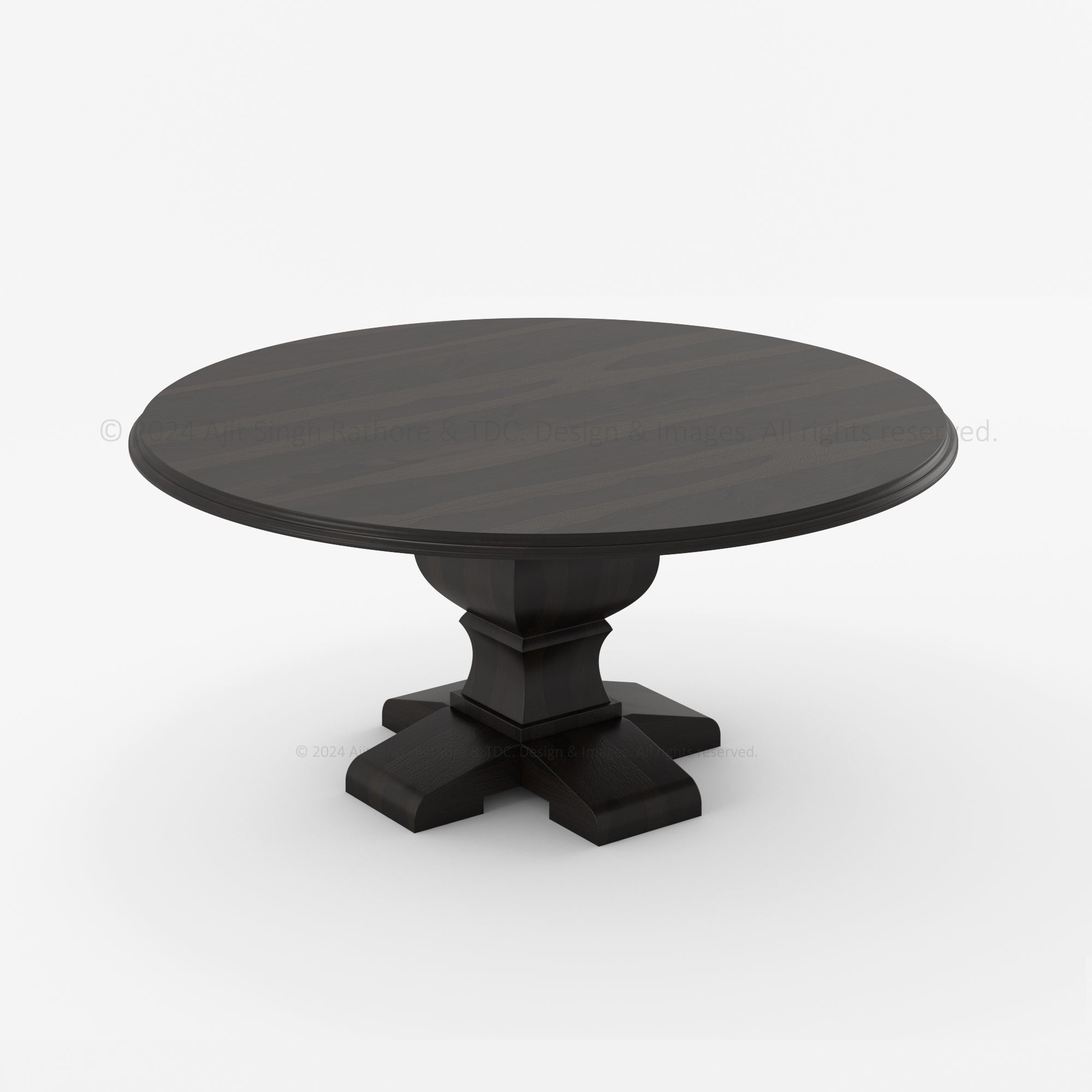 High Sierra Rustic Solid Wood Large Round Dining Table