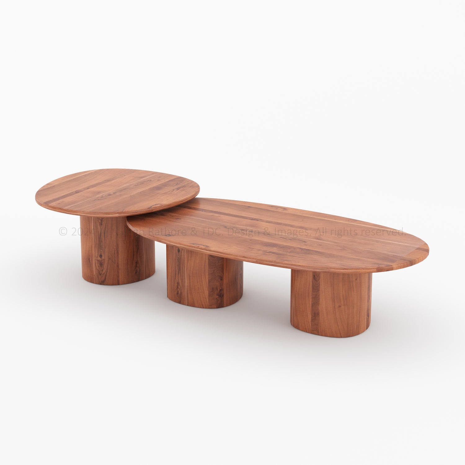 Sedona Serenity Dual Wood Nesting Coffee Table