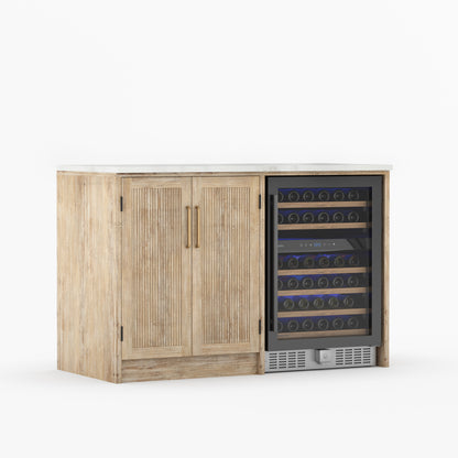 Fresno Modern Solid Wood Wine Bar Cabinet with Fridge Cutout