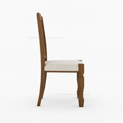 Carlsbad Botanical Back Solid Wood Upholstered Dining Chair
