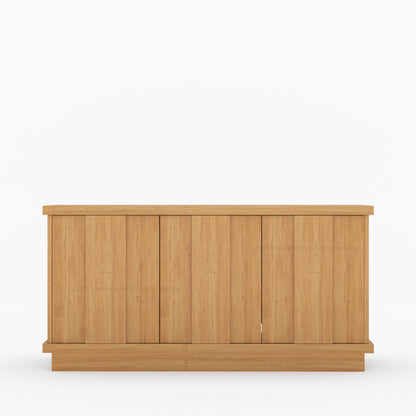 Medina Solid Wood Sideboard Buffet Cabinet | Modern Dining Storage with Hidden Shelves