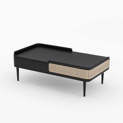 Wayne Rattan-Front Coffee Table with Storage Drawers