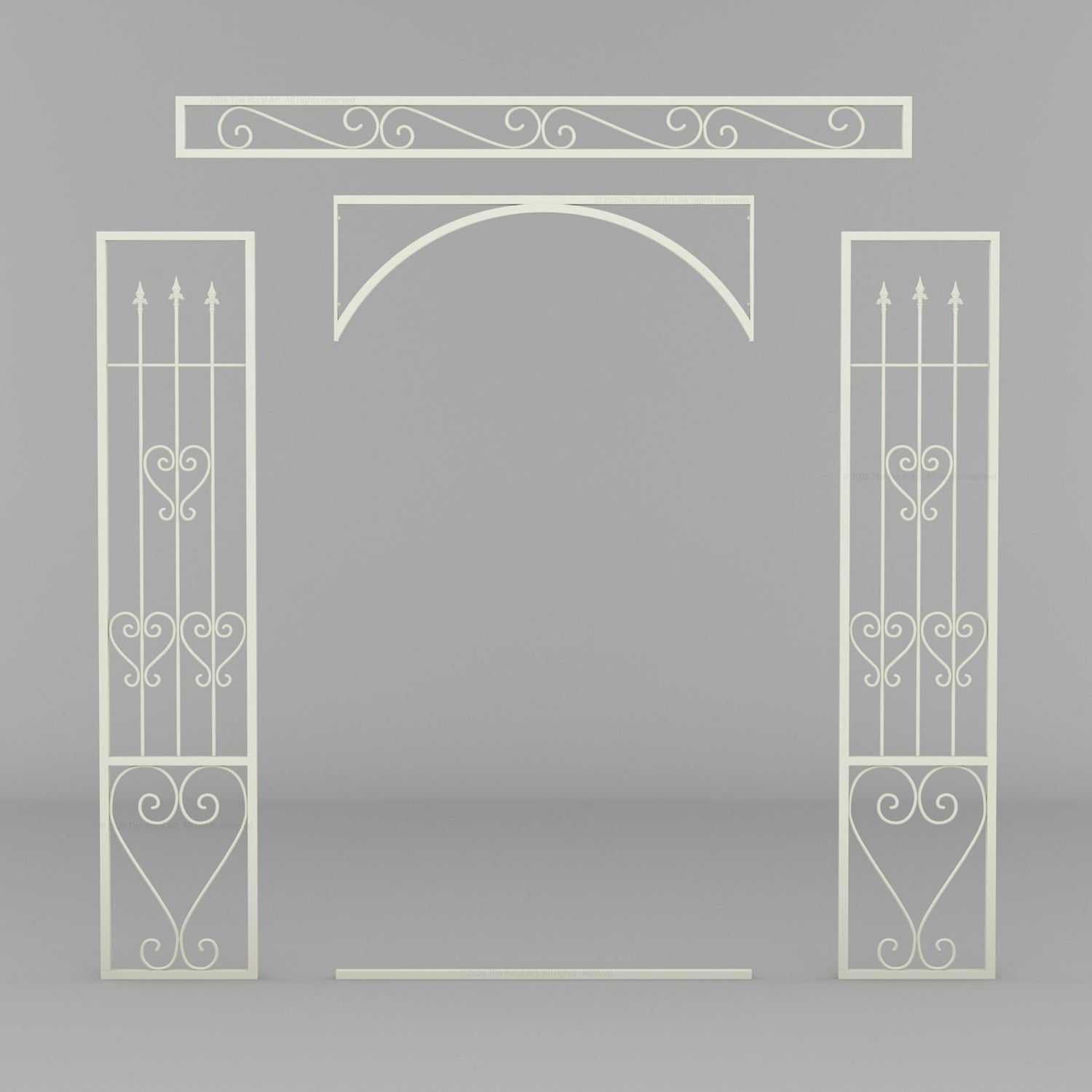 Ojai Ornate Wrought Iron Garden Gazebo with Domed Roof