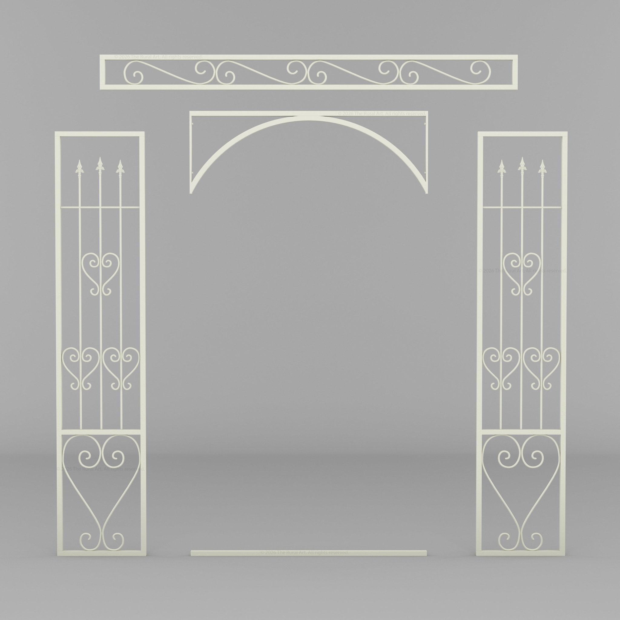 Ojai Ornate Wrought Iron Garden Gazebo with Domed Roof