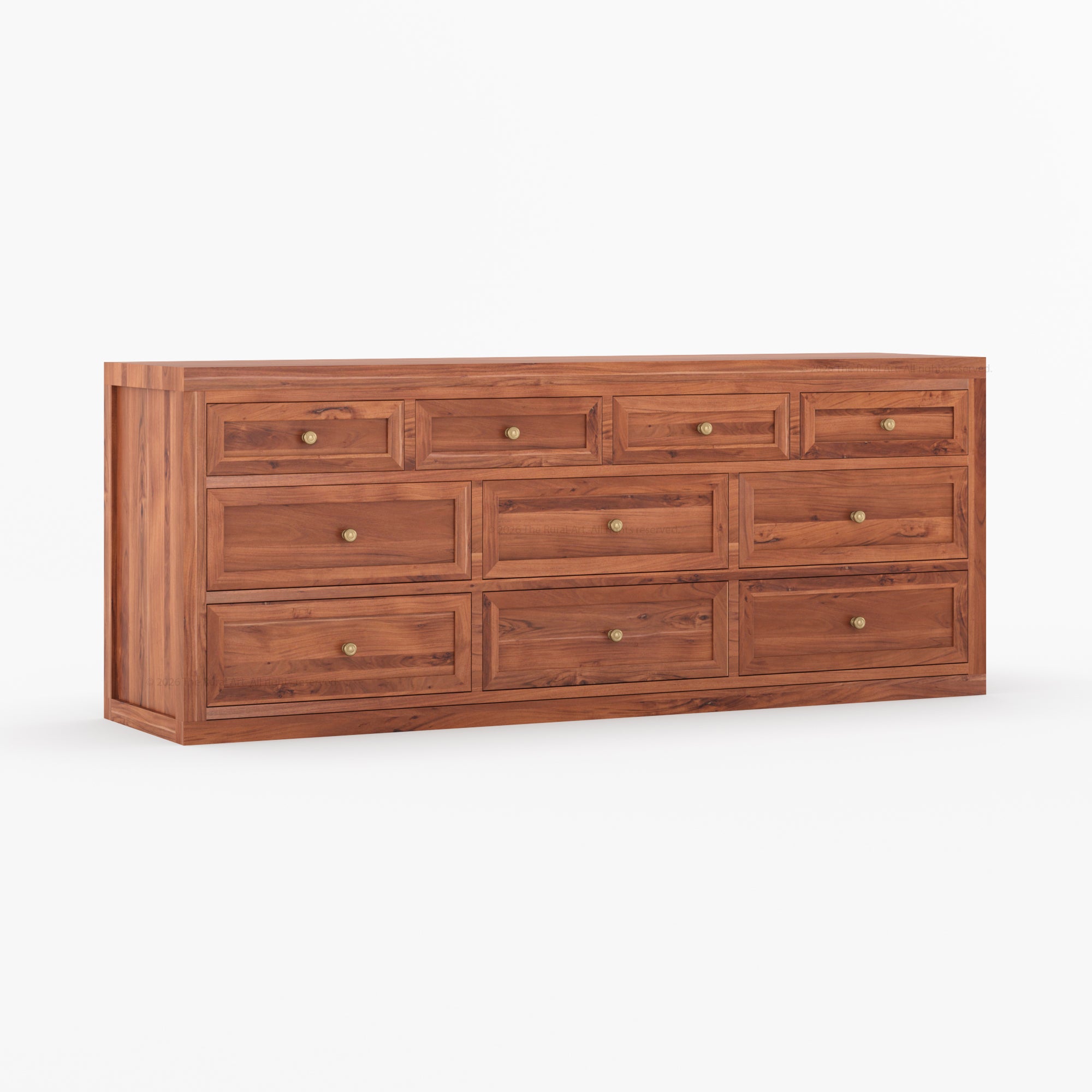 Seward Solid Wood Dresser with Panel Detailing
