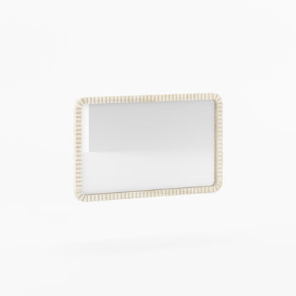 Lewes Fluted Wood Mirror | Framed Wall Mirror in Solid Wood