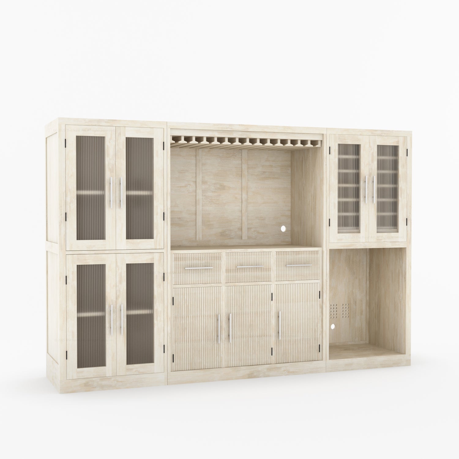 Kentucky Grand Reserve Wine Bar Cabinet with Fridge Space &amp; Coffee Station