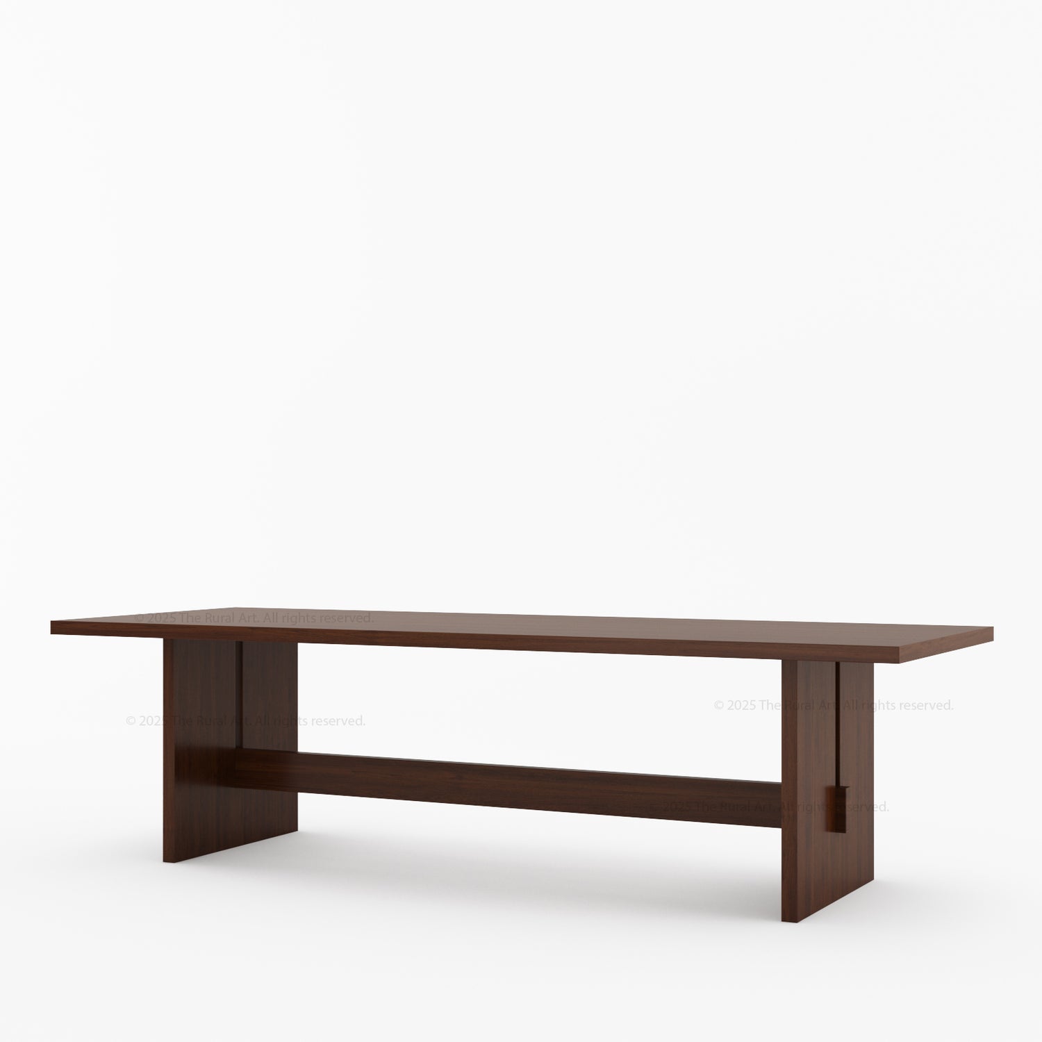 Marion Modern Slab-Leg Solid Wood Dining Table