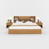 Elizabeth Teak Wood Platform Bookcase Bed