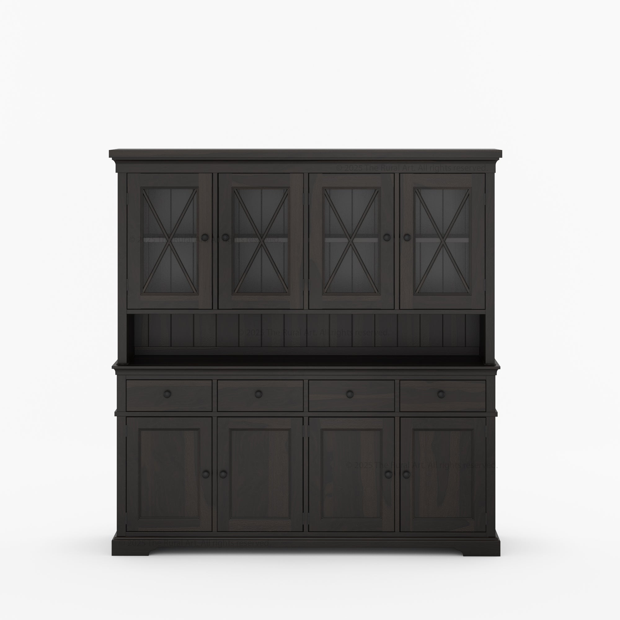 Sherman Solid Wood Buffet with Hutch China Display Cabinet