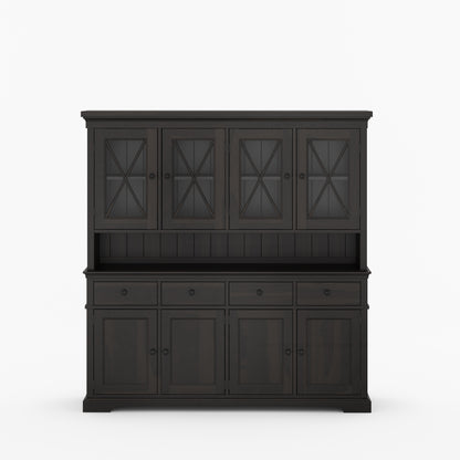 Sherman Solid Wood Buffet with Hutch China Display Cabinet