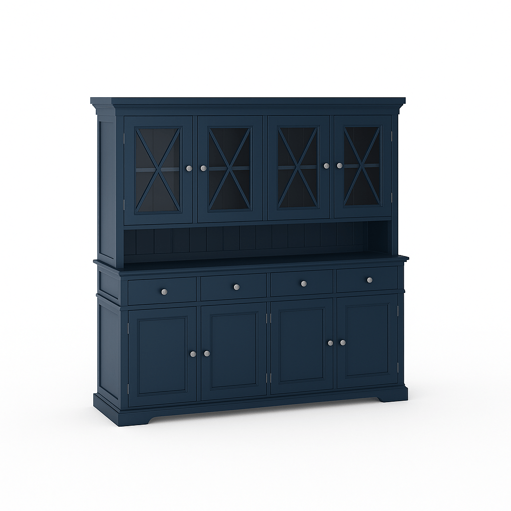 Sherman Solid Wood Buffet with Hutch China Display Cabinet