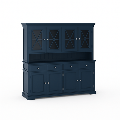 Sherman Solid Wood Buffet with Hutch China Display Cabinet