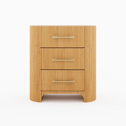 Bartow Modern Solid Wood Bedroom Set with Fluted Detailing