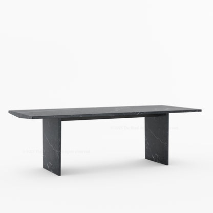 Sylacauga Architectural Noir Marble Dining Table