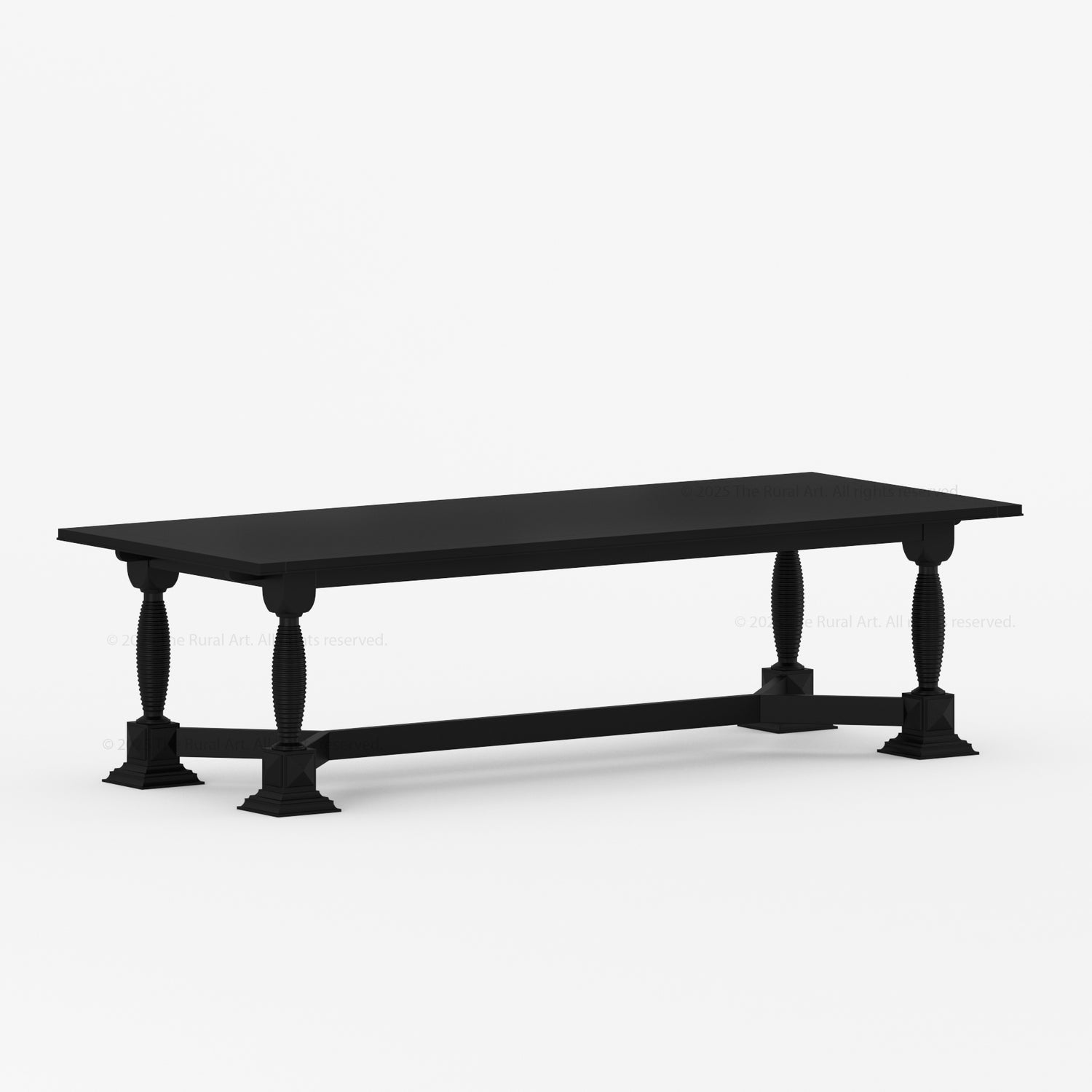 Monterey Turned-Leg Solid Wood Rectangle Dining Table