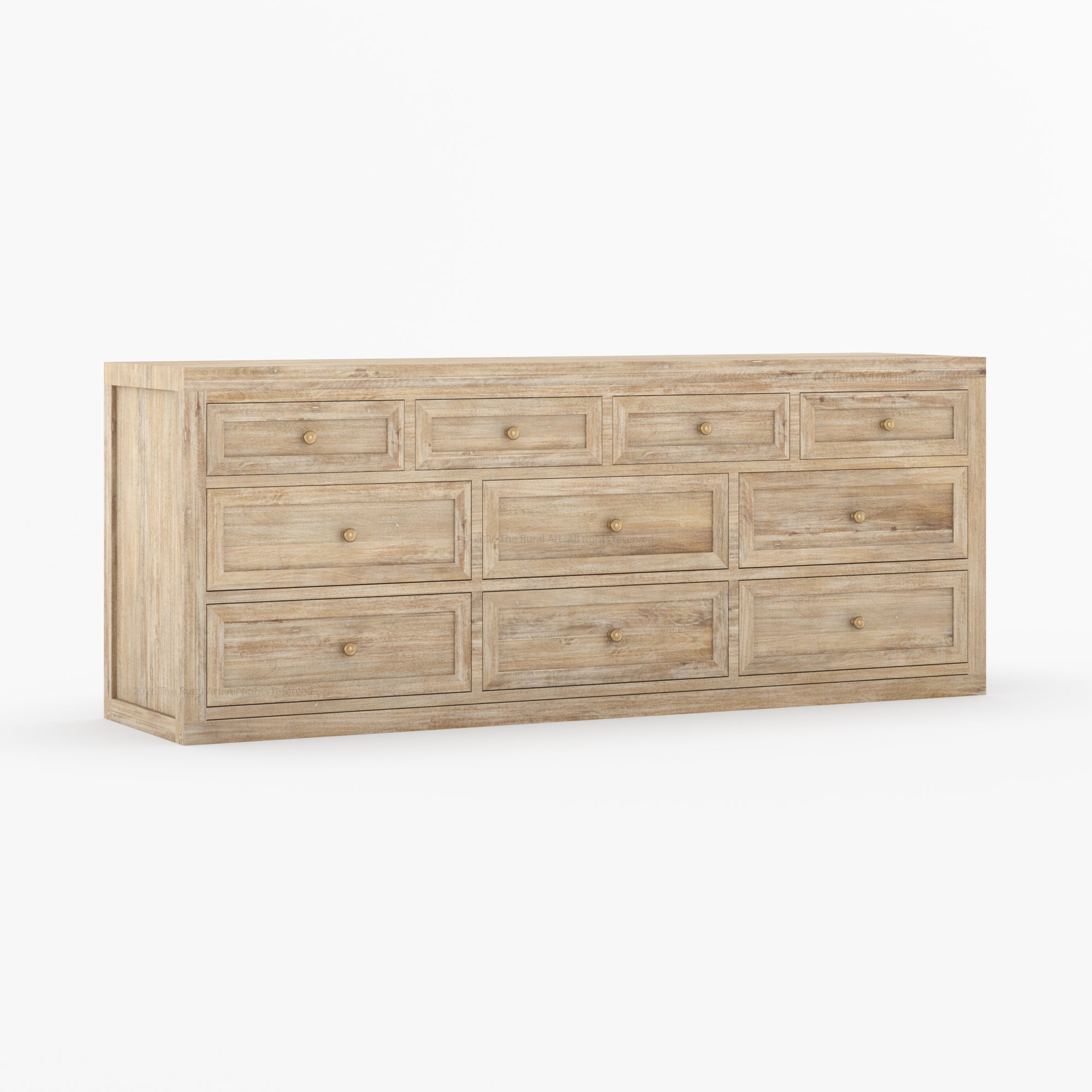 Seward Solid Wood Dresser with Panel Detailing