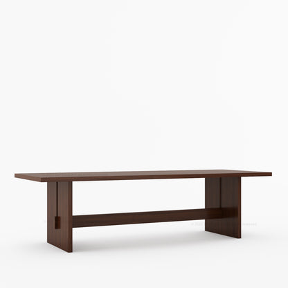 Marion Modern Slab-Leg Solid Wood Dining Table