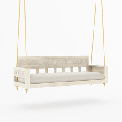 Ocala Hand-Carved Solid Wood Outdoor Porch Swing