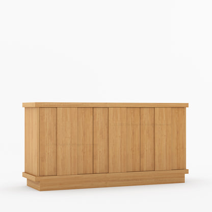 Medina Solid Wood Sideboard Buffet Cabinet | Modern Dining Storage with Hidden Shelves