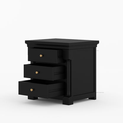 Verona Estate Solid Wood Nightstand With Three Drawers