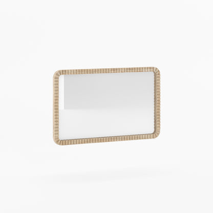 Lewes Fluted Wood Mirror | Framed Wall Mirror in Solid Wood