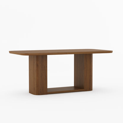 Selma Modern Solid Wood Dining Table Set with Boucle Upholstered Chairs