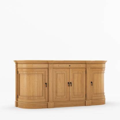Goldfield Solid Wood Curved Sideboard Buffet Storage for Dining Room