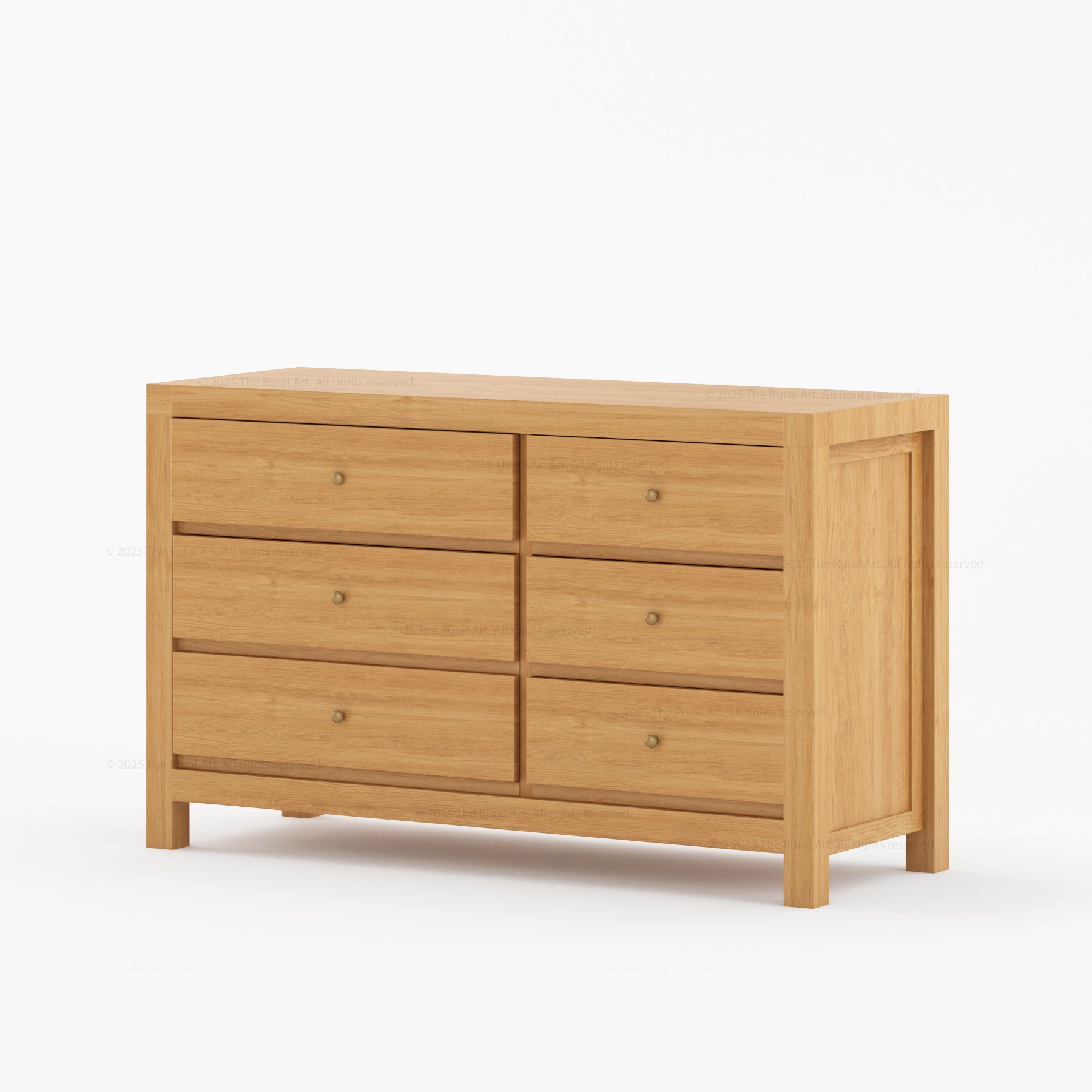 Orlando Solid Wood 6 Drawer Dresser Bedroom Storage