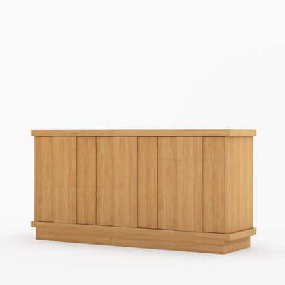 Medina Solid Wood Sideboard Buffet Cabinet | Modern Dining Storage with Hidden Shelves