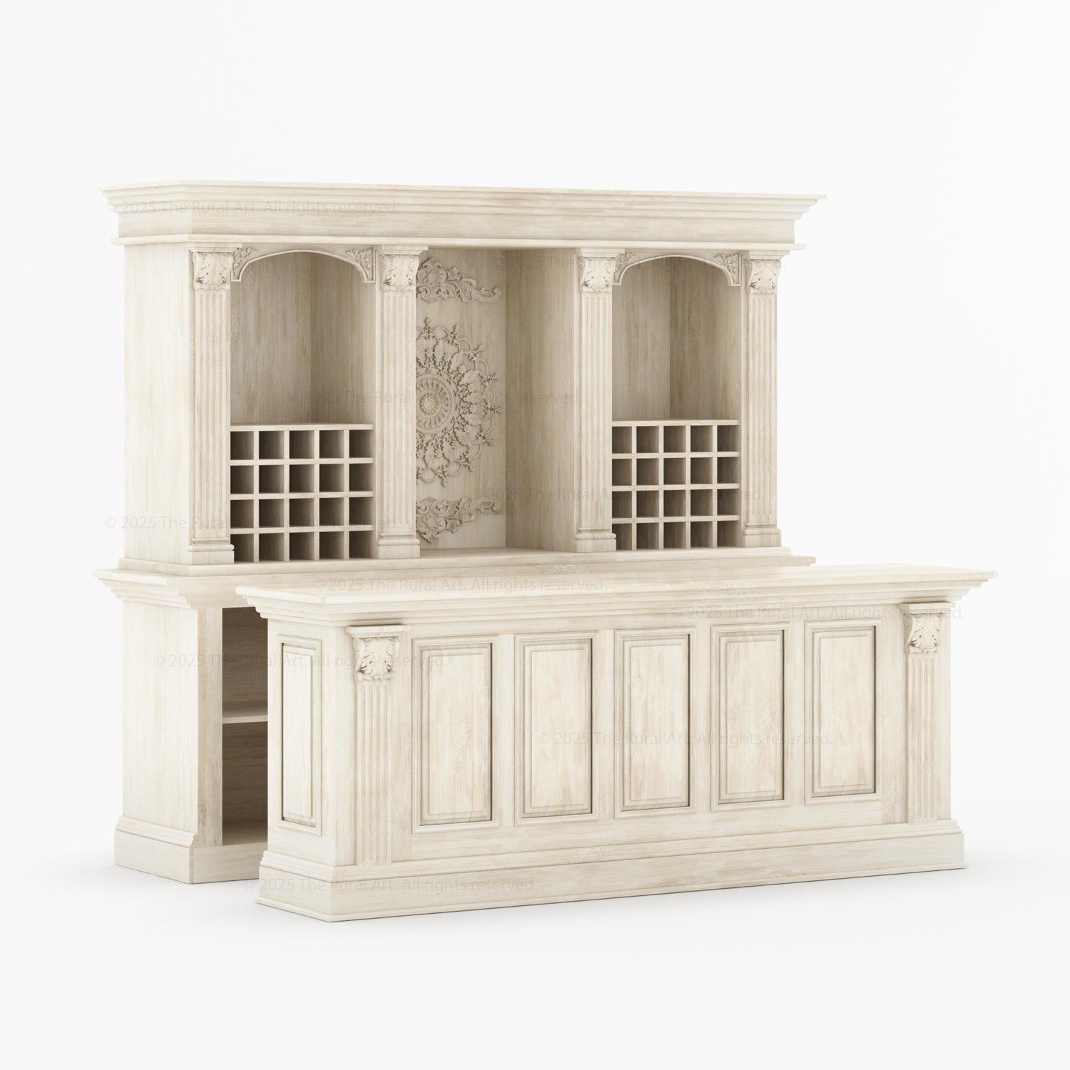 Napa Valley Grandeur Wine Bar Hutch and Counter