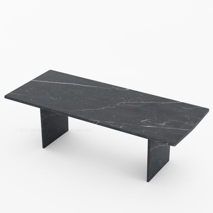 Sylacauga Architectural Noir Marble Dining Table