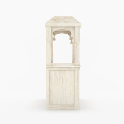 Monterey Hand-Carved Solid Wood Wine Bar Sideboard Cabinet