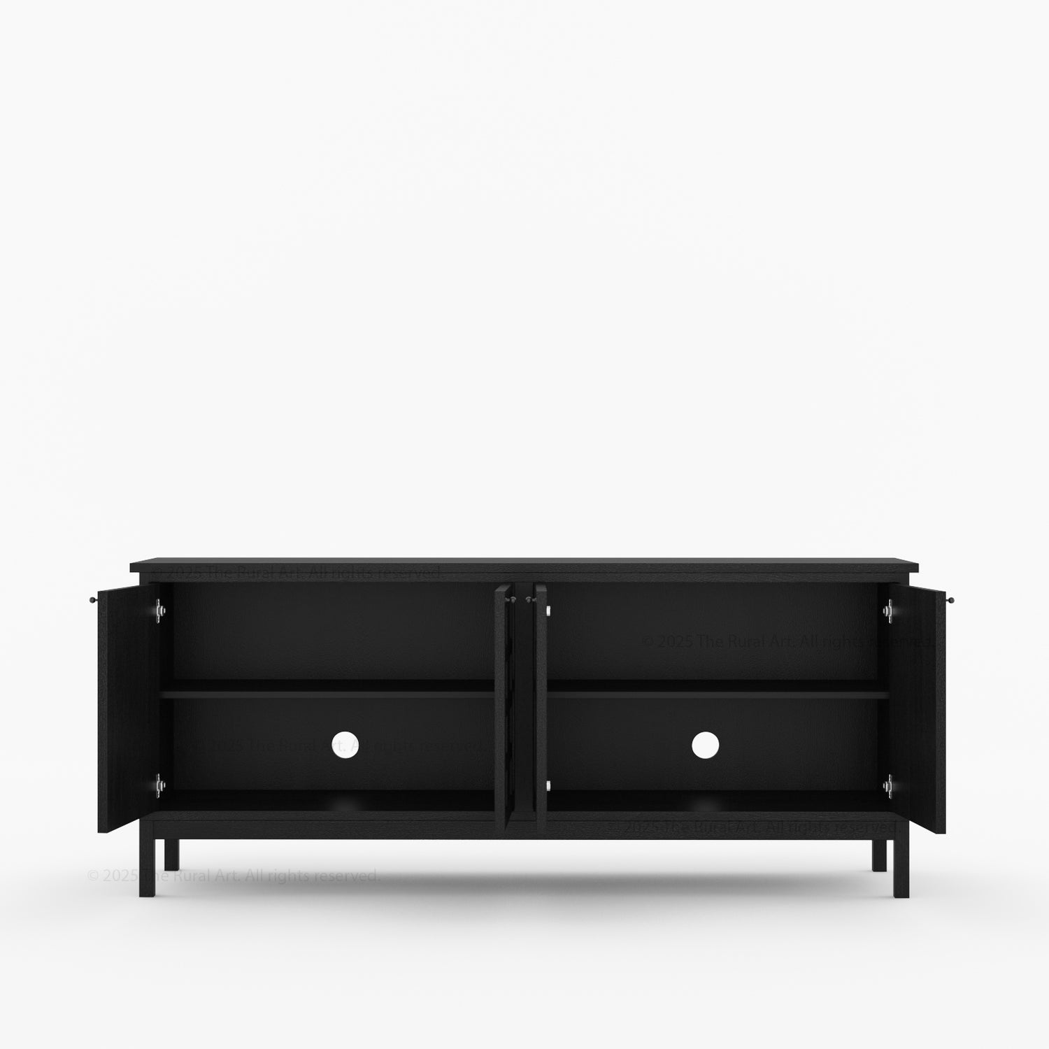 Manhattan Solid Wood Sideboard with Grid Panel Detailing