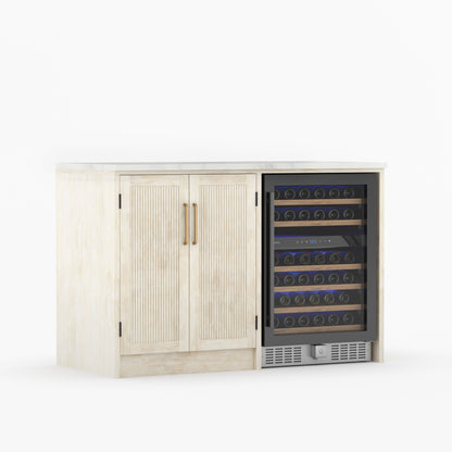 Fresno Modern Solid Wood Wine Bar Cabinet with Fridge Cutout