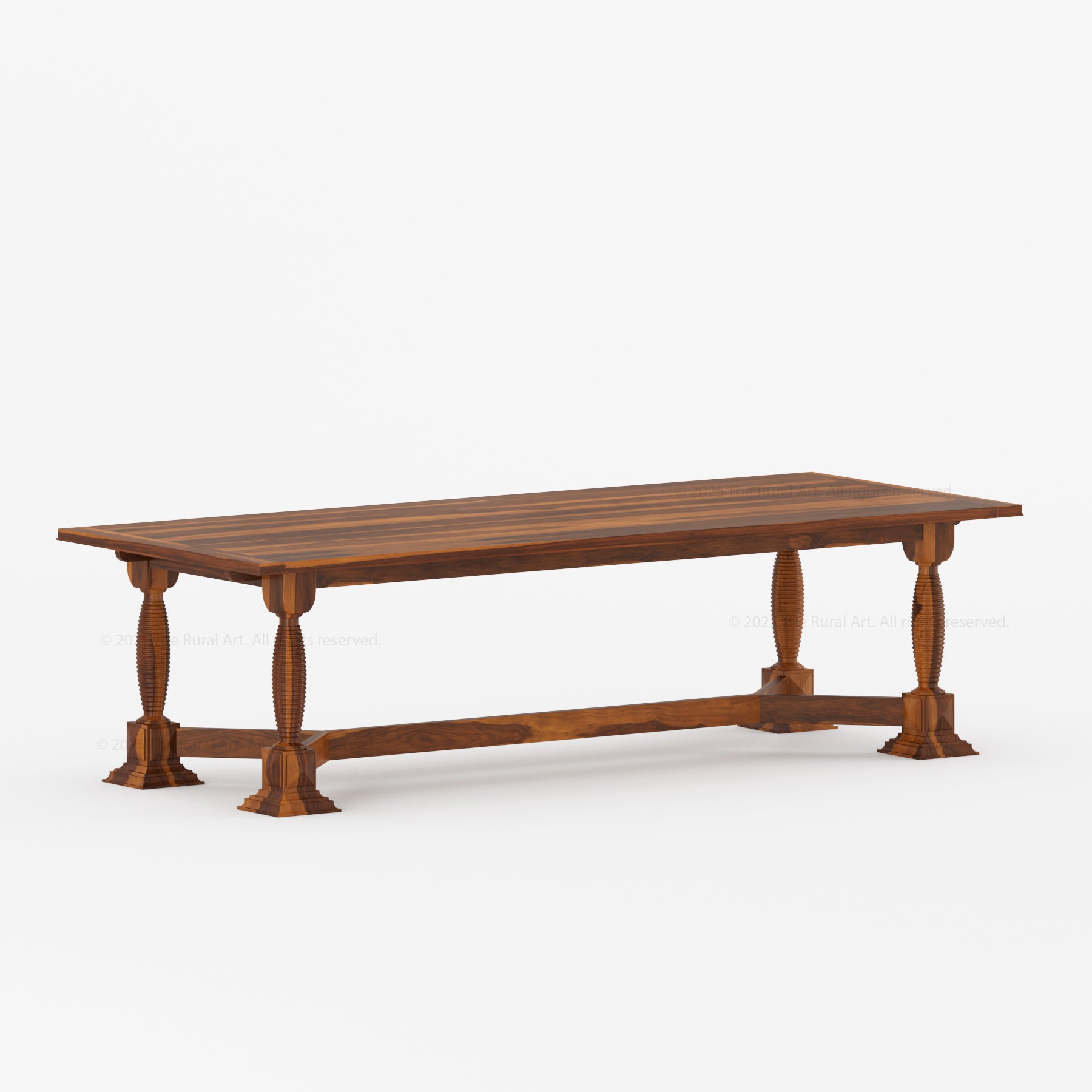 Monterey Turned-Leg Solid Wood Rectangle Dining Table