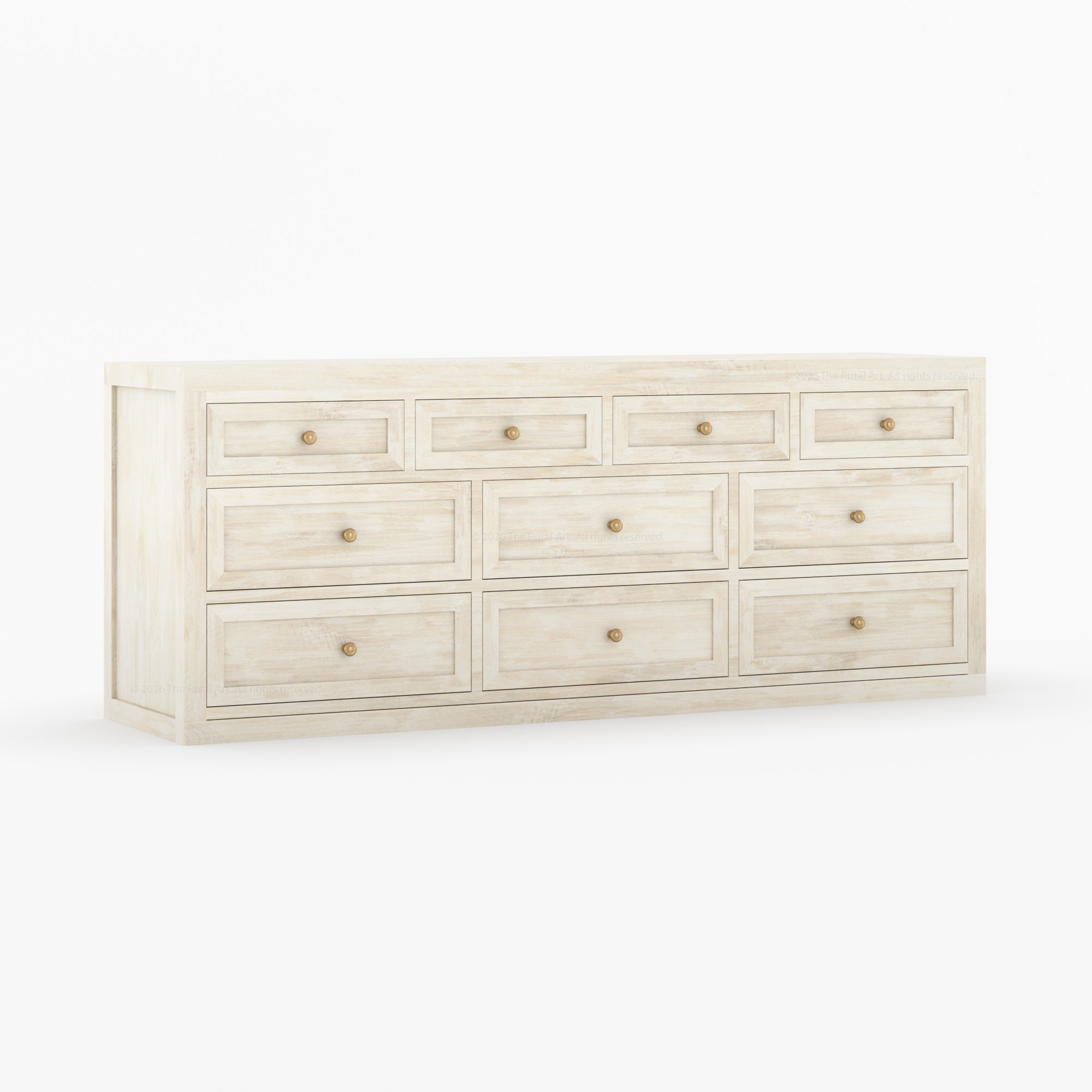 Seward Solid Wood Dresser with Panel Detailing
