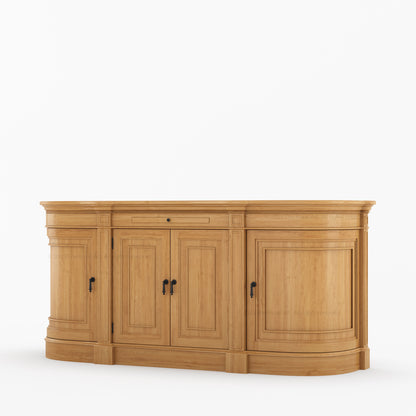 Goldfield Solid Wood Curved Sideboard Buffet Storage for Dining Room