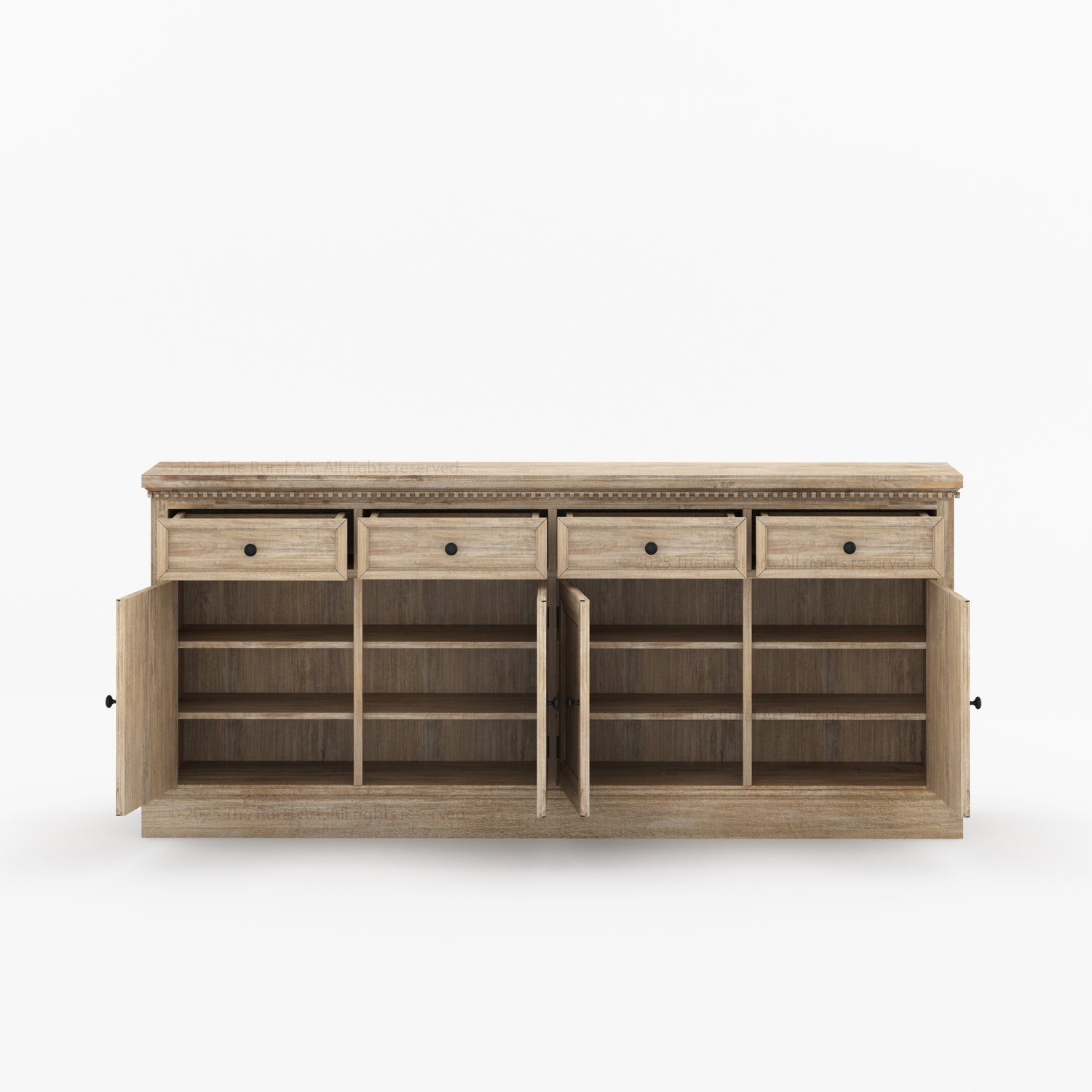 Crossett Solid Wood Sideboard Buffet in Weathered Drift Finish