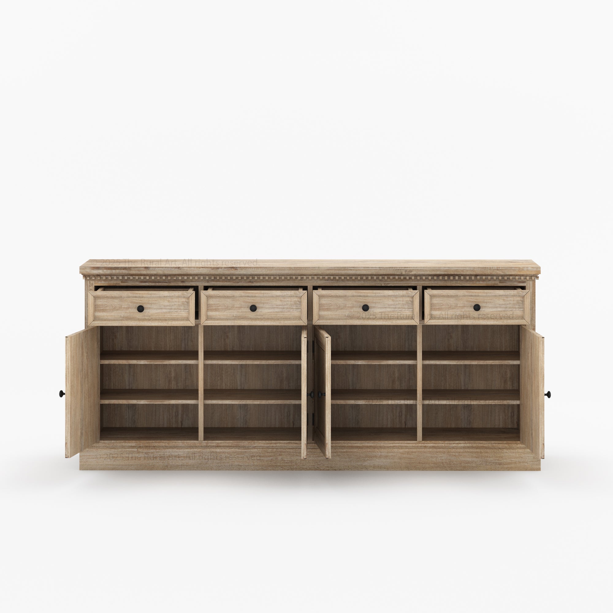 Crossett Solid Wood Sideboard Buffet in Weathered Drift Finish