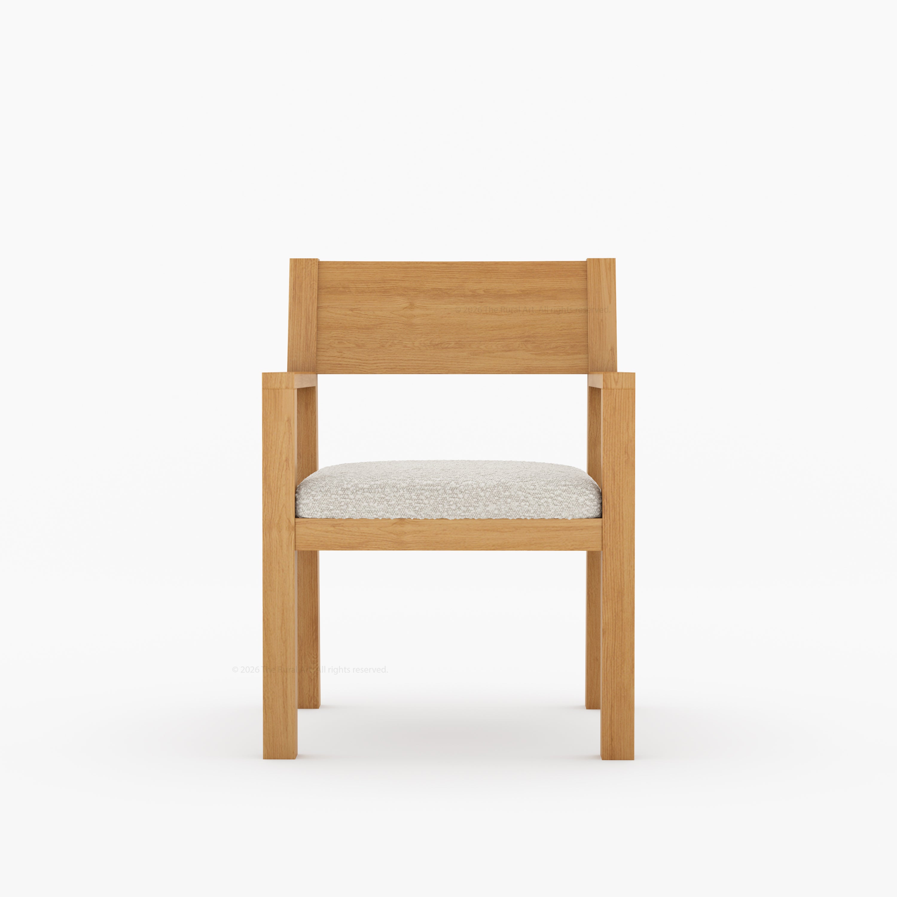 Novato Modern Solid Wood Upholstered Dining Chair
